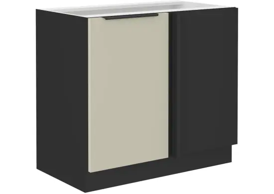 ARMONIA 105 ND 1F BB szafka kuchenna stojąca czarny mat / cashmere